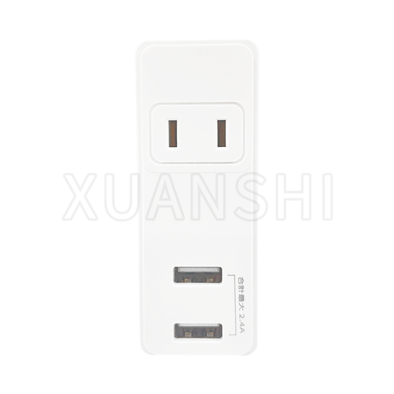 ซ็อกเก็ตญี่ปุ่นพร้อมพอร์ต usb สองพอร์ต XS-ZHQP2U